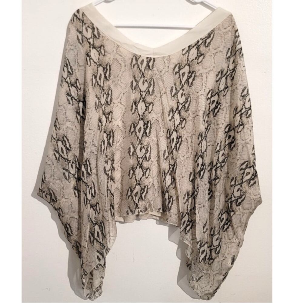 Sofia Italy Silk Blend Python Print Oversized Flo… - image 3